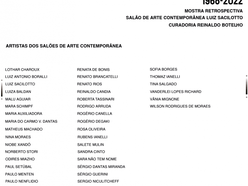 RELAÇÃO DE ARTISTAS 2