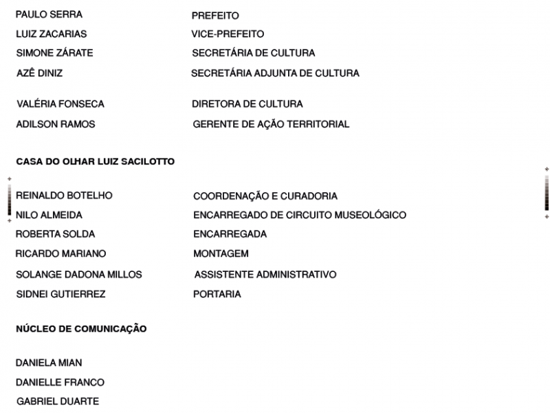 FICHA TÉCNICA EXPOSIÇÃO