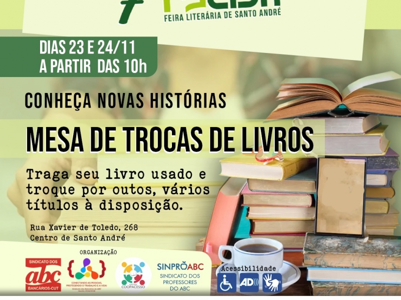 Felisa, Feira Literária de Santo André, dias 22, 23 e 24 de novmebro