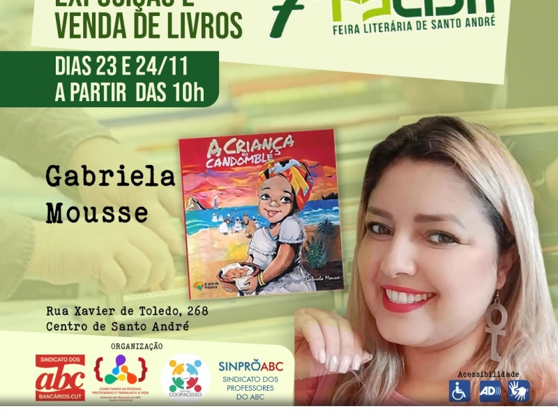 Felisa, Feira Literária de Santo André, dias 22, 23 e 24 de novmebro