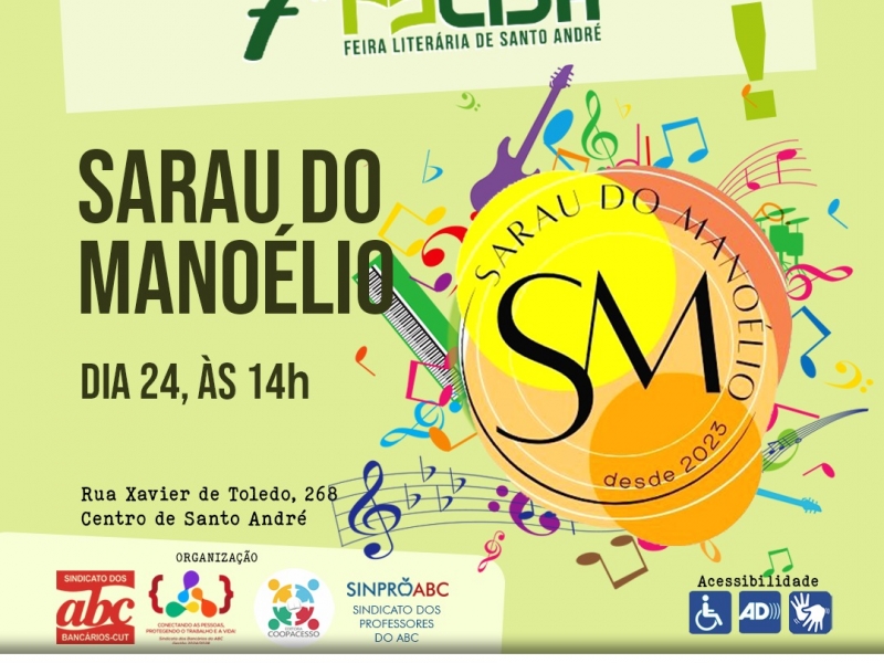 Felisa, Feira Literária de Santo André, dias 22, 23 e 24 de novembro